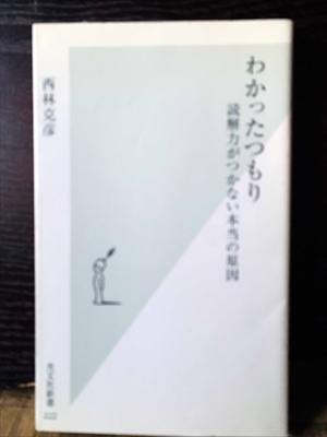 1390_西林克彦_わかったつもり読解力がつかない本当の原因_光文社新書