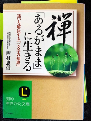 1739_西村恵信_禅「あるがまま」に生きる・迷いを解決する「一文字の知恵」_三笠書房知的生き方文庫